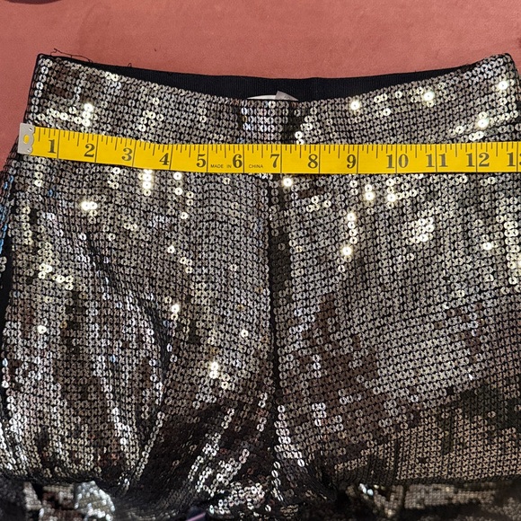 Alice + Olivia Sequin Pants Wide Leg Gold Black - Picture 11 of 11